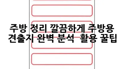 주방 정리, 깔끔하게! 주방용 견출지 완벽 분석 & 활용 꿀팁🍯