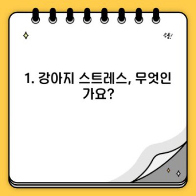 강아지 스트레스 해소: 행복한 댕댕이를 위한 완벽 가이드